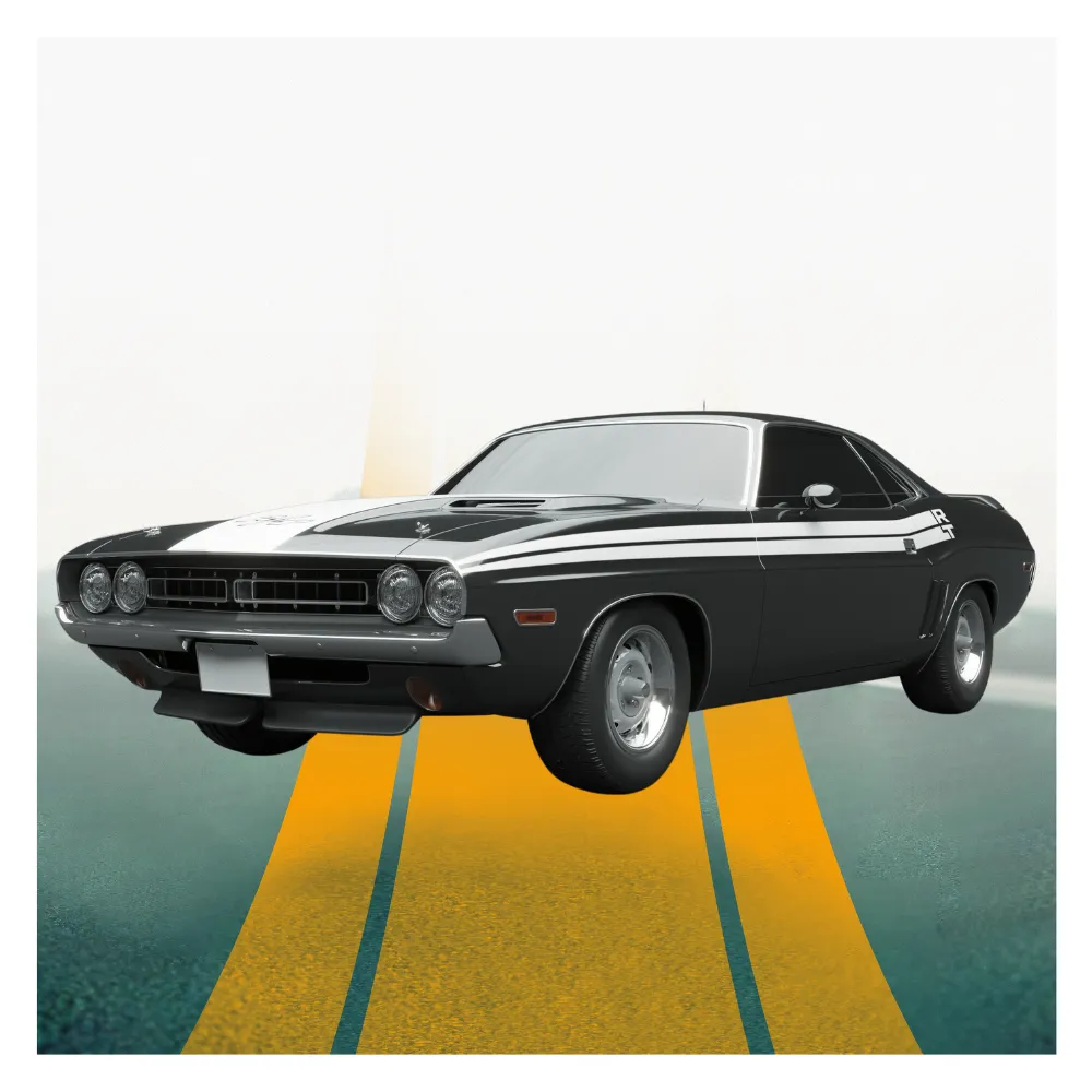 Dodge Challenger R/T Diecast Model Car 1:24 Scale Collectible Toy